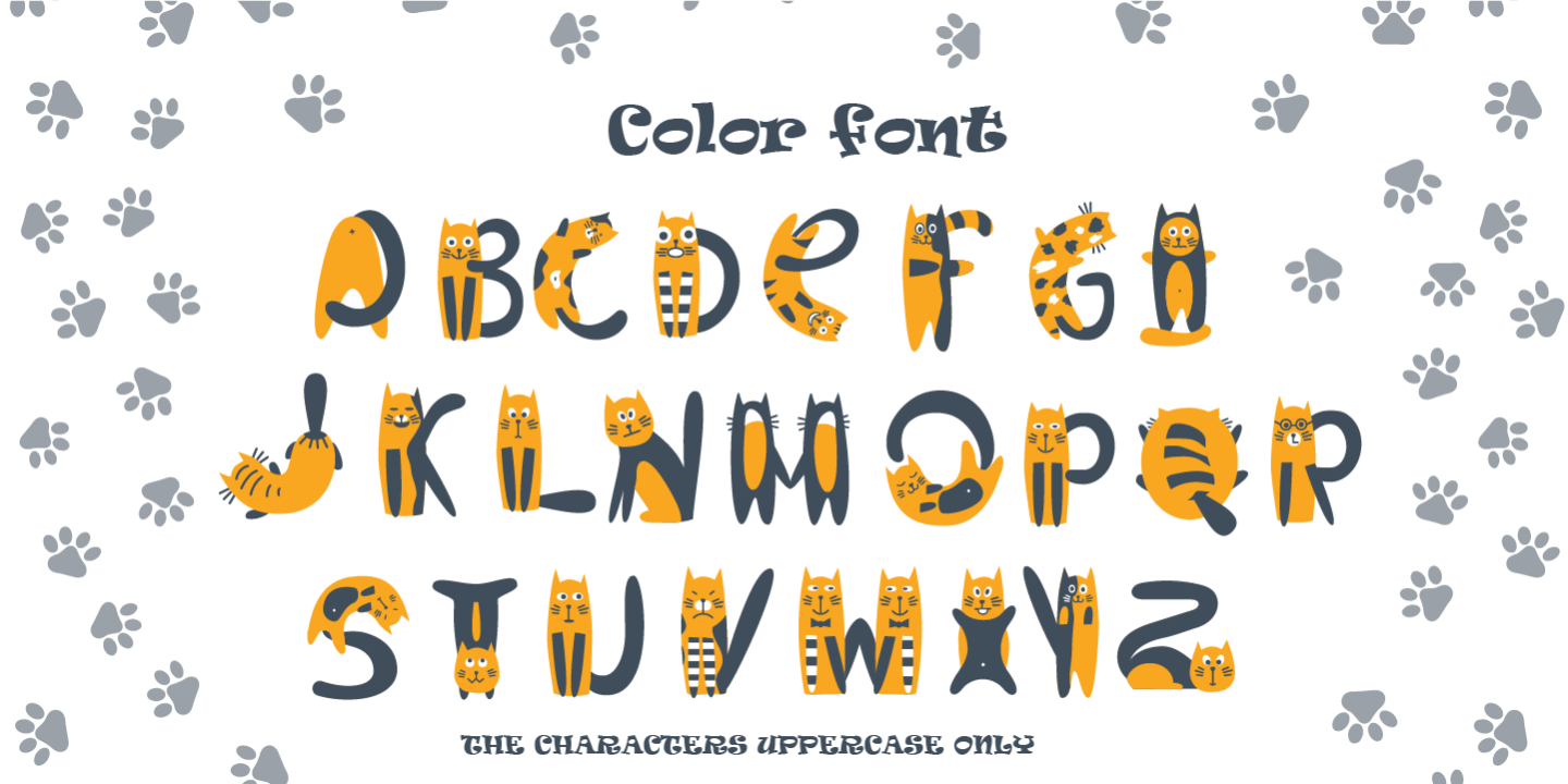 Пример шрифта Catsme Print
